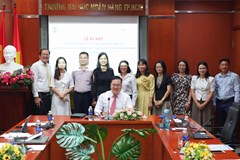 Lễ ký kết giữa Trường ĐH Ngân hàng TP. Hồ Chí Minh (HUB) và Tổ chức Khoa học và Chuyên gia Việt Nam toàn cầu (AVSE Global)