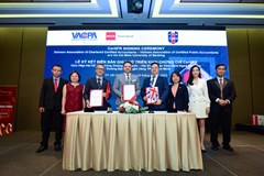 HUB ký thỏa thuận hợp tác với Hiệp hội Kế toán Công chứng Anh (ACCA) và Hiệp hội Kiểm toán viên hành nghề Việt Nam (VACPA)